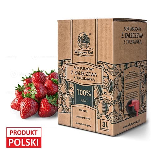 Sok jabłkowy z truskawką 3 l